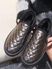 Quilted Padded Design Thermal Warm Fleece Lined Slipper Flats