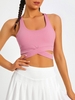 Racerback Criss Crosss Sport Yoga Bra L Light pink