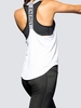 Racerback Letter Printed Sports Tank Top L White