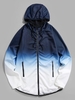 Raglan Sleeve Ombre Zip Up Hoodie Jacket 2xl Blue