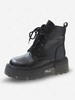 Retro Chunky Heel Lace Up Motorcycle Boots
