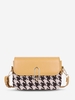Retro Colorblock Houndstooth Pattern Bag
