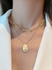 Retro Double Layer Pendant Necklace