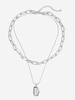 Retro Double Layer Pendant Necklace