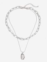 Retro Double Layer Pendant Necklace