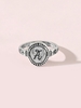Retro Engraved Letter Ring
