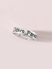 Retro Engraving Letter Ring
