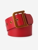 Retro Gold-Tone D Buckle Wide Belt