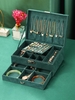 Retro Large-capacity Faux Suede Multi-layer Jewelry Storage Box
