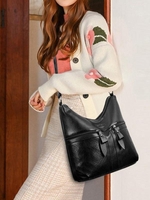 Retro Large Capacity Zip Crossbody Bag