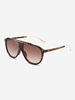 Retro Large Frame One-piece Sunglasses