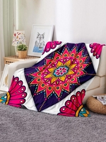 Retro Printed Flannel Blanket
