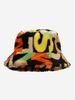 Retro Printed Fluffy Bucket Hat