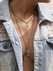 Retro Saintess Pattern Pendant Multi-layer Necklace