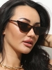 Retro Slim Eye Frame Lightweight Sunglasses