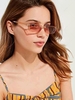 Retro Style Slim Transparent Eye Frame Sunglasses