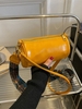 Retro Style Solid Color PU Leather Knit Embroidery Strap Cylinder Bag