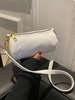 Retro Style Solid Color PU Leather Knit Embroidery Strap Cylinder Bag