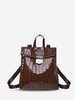 Retro Textured Square Backpack