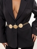 Retro Velvet Characters Embossment Waist Chain Belt