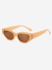 Retro Wide Frame Irregular Shape Sunglasses