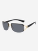 Retro Y2K Rhinestone Decor Square Rimless Sunglasses