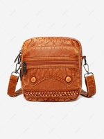 Retro Zip Crossbody Bag
