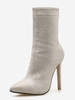 Rhinestone All Over Stiletto Heel Ankle Boots