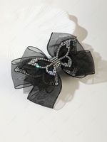 Rhinestone Butterfly Pattern Bowknot Hair Clip