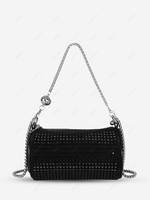 Rhinestone Cylinder-shape Chain Bag