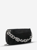 Rhinestone Decor Chain Zipper Buckle Bag