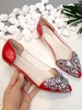 Rhinestone Decor Clear Detail Ballet Flats