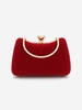 Rhinestone Decor Velvet Evening Handbag