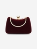 Rhinestone Decor Velvet Evening Handbag