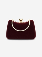 Rhinestone Decor Velvet Evening Handbag