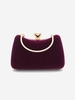 Rhinestone Decor Velvet Evening Handbag