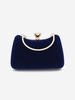 Rhinestone Decor Velvet Evening Handbag