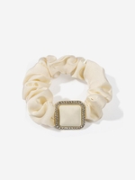 Rhinestone Embellish Solid Color Scrunchie