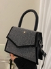 Rhinestone Flap Crossbody Bag