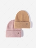 Rhinestone Letter Decor Winter Knit Cuff Beanie Hat