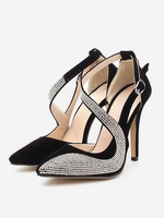 Rhinestone Stiletto Heel Pumps