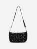 Rhinestone Velour Shoulder Bag