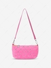 Rhinestone Velour Shoulder Bag