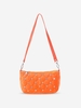 Rhinestone Velour Shoulder Bag