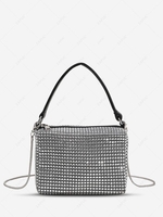 Rhinestones Chain Crossbody Tote Bag