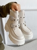 Rhinestones Decor Buckle Platform Boots
