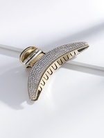 Rhinestones Decor Metal Hair Claw