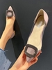 Rhinestones Decor Shiny Pointed Toe Flats