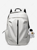 Ruched Large Capacity Backpack with Bag Charm