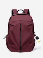 Ruched Large Capacity Backpack with Bag Charm